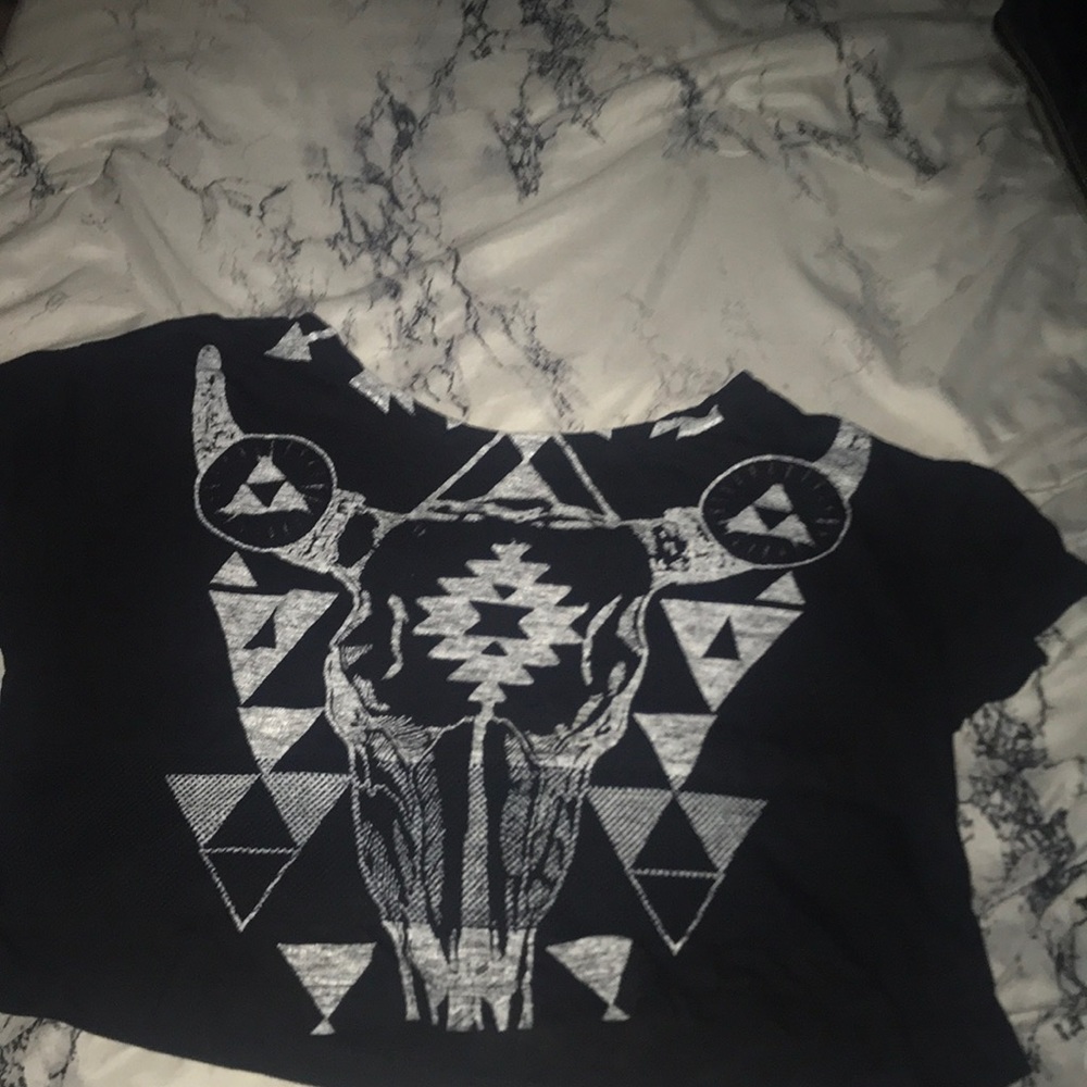 Black and white crop top